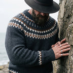 Charcoal Icelandic Lopapeysa Crewneck Sweater
