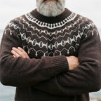 Espresso Heritage Lopapeysa Crewneck Sweater