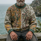 Hand-Knit Botanical Trailing Vine Sweater