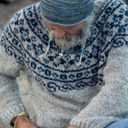 Vintage Beautiful Norwegian Knit Jacquard Crew Neck Sweater（Unisex） elevenforest